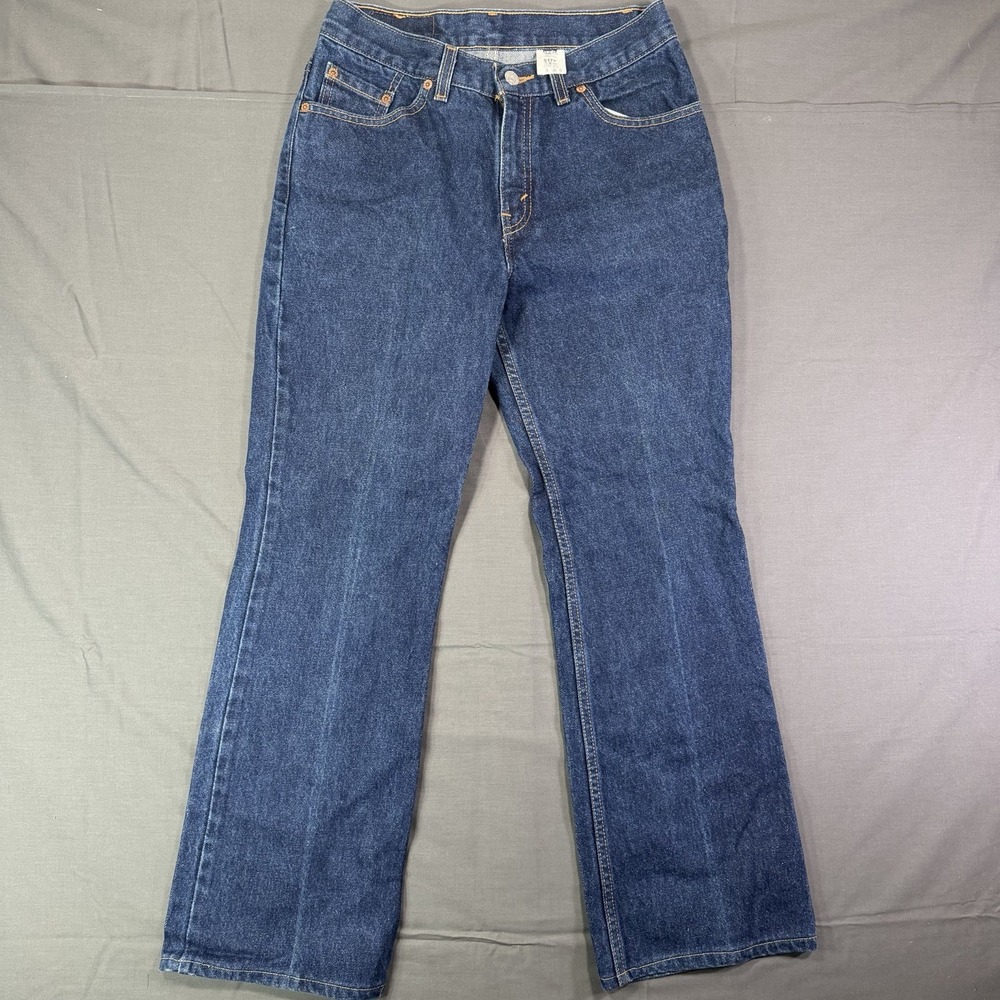 Vtg Levi's Jeans Womens 9 JR 517 Slim Fit Boot Cut Blue Denim EUC 28X28 USA Made